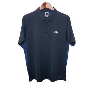 The North Face Men's XXL Golf Polo Shirt  Vapor Wick Navy Blue Short Sleeve 2XL
